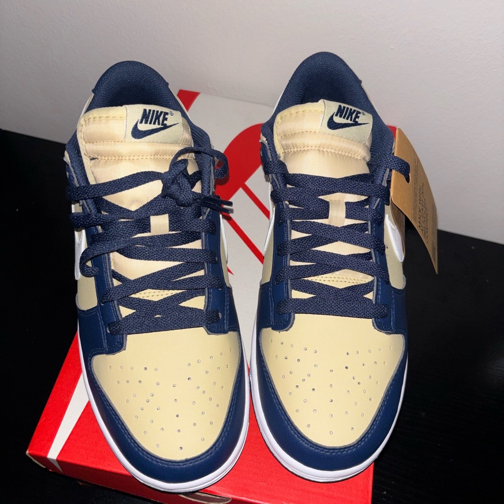 Nike Men's Blue and Tan Sneakers